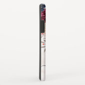 Blush Pink Burgundy Floral iPhone XR Hoesje (Achterkant/rechts)