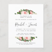 Blush Pink Burgundy Marsala Rozen Weddenschap (Voorkant)