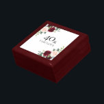Blush Pink Burgundy Red Womans 40th Birthday Cadeaudoosje<br><div class="desc">Blush Pink Burgundy Red Womans 40th Birthday box</div>