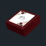 Blush Pink Burgundy Red Womans 40th Birthday Cadeaudoosje<br><div class="desc">Blush Pink Burgundy Red Womans 40th Birthday box</div>