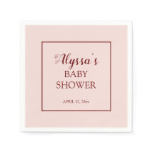 Blush Pink Burgundy Traditioneel Baby shower