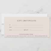 Blush Pink Business Cadeaubon Eenvoudig (Achterkant)