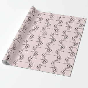Blush Pink Business Logo Bedrijfsnaam Promotioneel Cadeaupapier