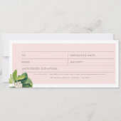 Blush Pink Business Logo Cadeaubon (Voorkant)