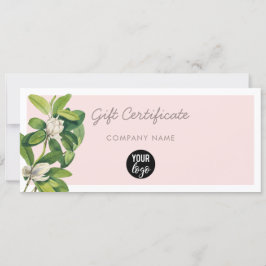 Blush Pink Business Logo Cadeaubon