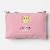 Blush pink business logo naam monogram etui (Voorkant)