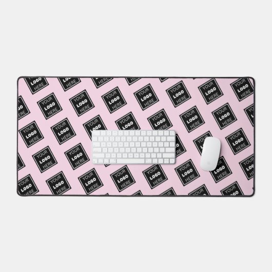 Blush Pink Business Logo Pattern Bureaumat (Keyboard & Muis)