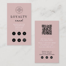 Blush Pink Business Logo QR Code Loyaliteit Eenvou