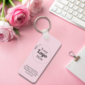 Blush Pink Business Logo qr code modern Sleutelhanger