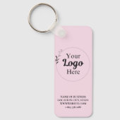 Blush Pink Business Logo qr code modern Sleutelhanger (Voorkant)