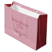 Blush Pink Business Logo Shopping Bag Groot Cadeauzakje (Voorkant Gekanteld)