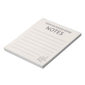 Blush Pink Business Minimalist Simple Botanical Notitieblok (Linkerzijde)