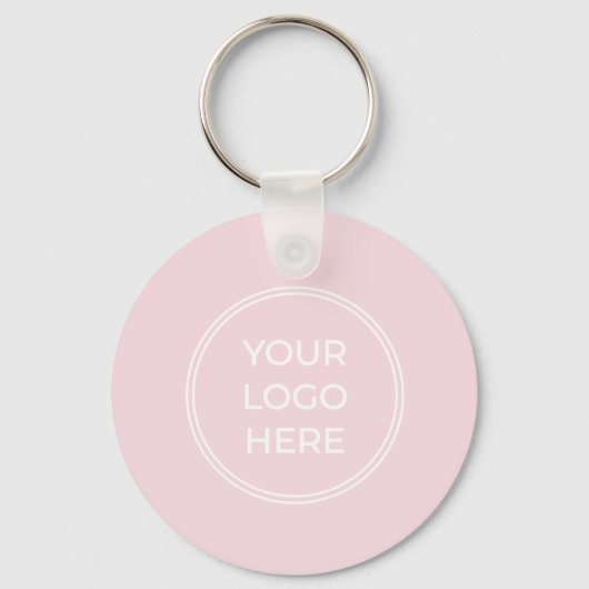Blush Pink Business QR-code Sleutelhanger (Voorkant)