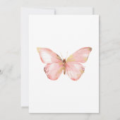 Blush Pink Butterflies Baby shower Kaart (Achterkant)