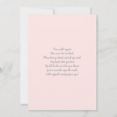 Blush Pink Butterfly Baby shower Meisje Invitation Kaart (Achterkant)