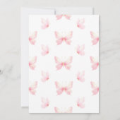 Blush Pink Butterfly Baby shower Uitnodiging (Achterkant)