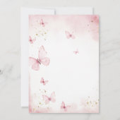 Blush Pink Butterfly Girl 2nd Birthday Baptism Kaart (Achterkant)