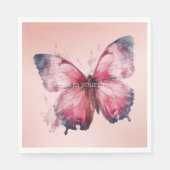 Blush Pink Butterfly Servet (Voorkant)