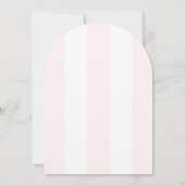 Blush Pink Cabana Stripes Beach Club Verjaardagsbo Kaart (Achterkant)