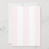 Blush Pink Cabana Stripes Palm Beach Club Verjaard Kaart (Achterkant)