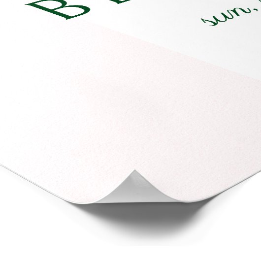 Blush Pink Cabana Stripes Palm Beach Club Welkom Poster (Hoek)