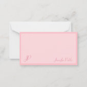 Blush Pink Calligraphy Script Monogram Sjabloon (Voorkant)