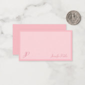 Blush Pink Calligraphy Script Monogram Sjabloon (Voorkant / Achterkant in situ)