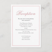 Blush Pink Calligraphy Script Receptie RSVP Informatiekaartje (Voorkant)