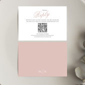 Blush Pink Calligraphy Script RSVP Elegant