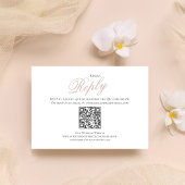 Blush Pink Calligraphy Script RSVP Elegant Kaartje