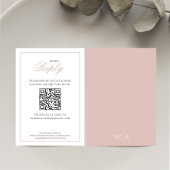Blush Pink Calligraphy Script RSVP Elegant Kaartje
