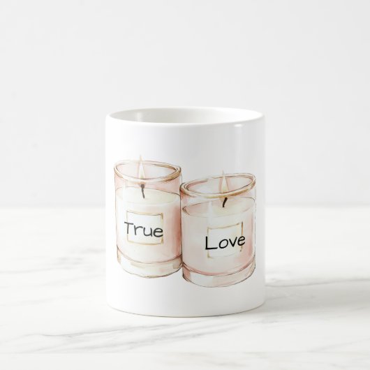 Blush Pink Candles True Love Koffiemok (Center)
