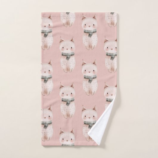 Blush Pink Cats Bad Handdoek (Handdoek)
