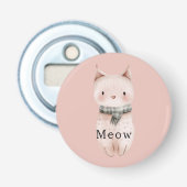 Blush Pink Cats Button Flesopener (Voorkant)
