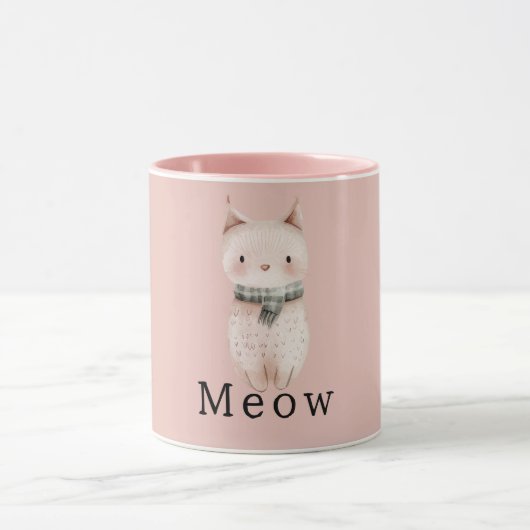 Blush Pink Cats Mok (Midden)