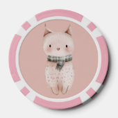 Blush Pink Cats Poker Chips (Achterkant)