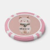 Blush Pink Cats Poker Chips (Enkel)