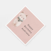 Blush Pink Cats Servet (Hoek)