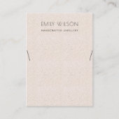 BLUSH PINK CERAMIC TEXTURE KETTING DISPLAY LOGO VISITEKAARTJE (Voorkant)