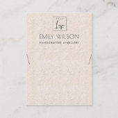 BLUSH PINK CERAMIC TEXTURE KETTING DISPLAY LOGO VISITEKAARTJE (Voorkant)