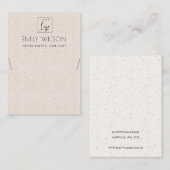 BLUSH PINK CERAMIC TEXTURE KETTING DISPLAY LOGO VISITEKAARTJE (Voorkant / Achterkant)