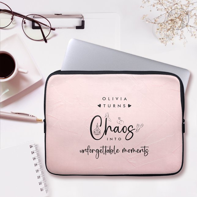 Blush Pink Chaos-coördinator Laptop Sleeve (Creator heeft geüpload)