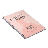 Blush Pink Charro Silhouette Quinceanera Notitieboek (Rechterzijde)