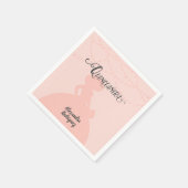 Blush Pink Charro Silhouette Quinceanera Servet (Hoek)