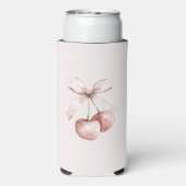 Blush Pink Cherries Bow Seltzer Blikjeskoeler (Seltzer Achterkant)