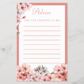 Blush Pink Cherry Blossom Advies voor ouders-to-be Flyer (Voorkant)