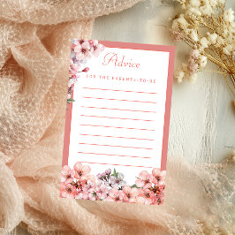 Blush Pink Cherry Blossom Advies voor ouders-to-be Flyer