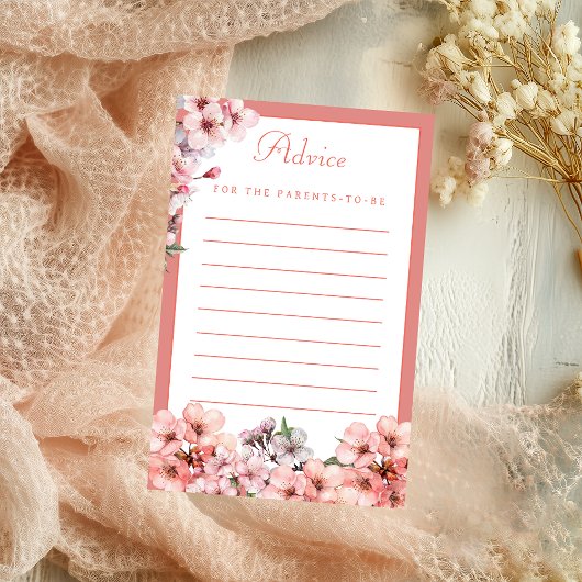 Blush Pink Cherry Blossom Advies voor ouders-to-be Flyer