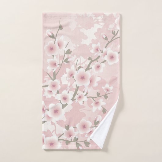  Blush PInk Cherry Blossom Bad Handdoek (Handdoek)