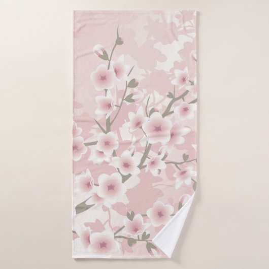 Blush PInk Cherry Blossom Badhanddoek (Badhanddoek)